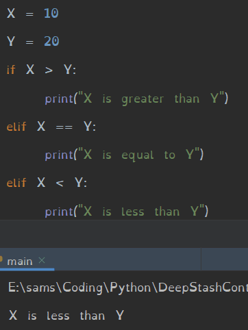Learning Python: ELIF statements