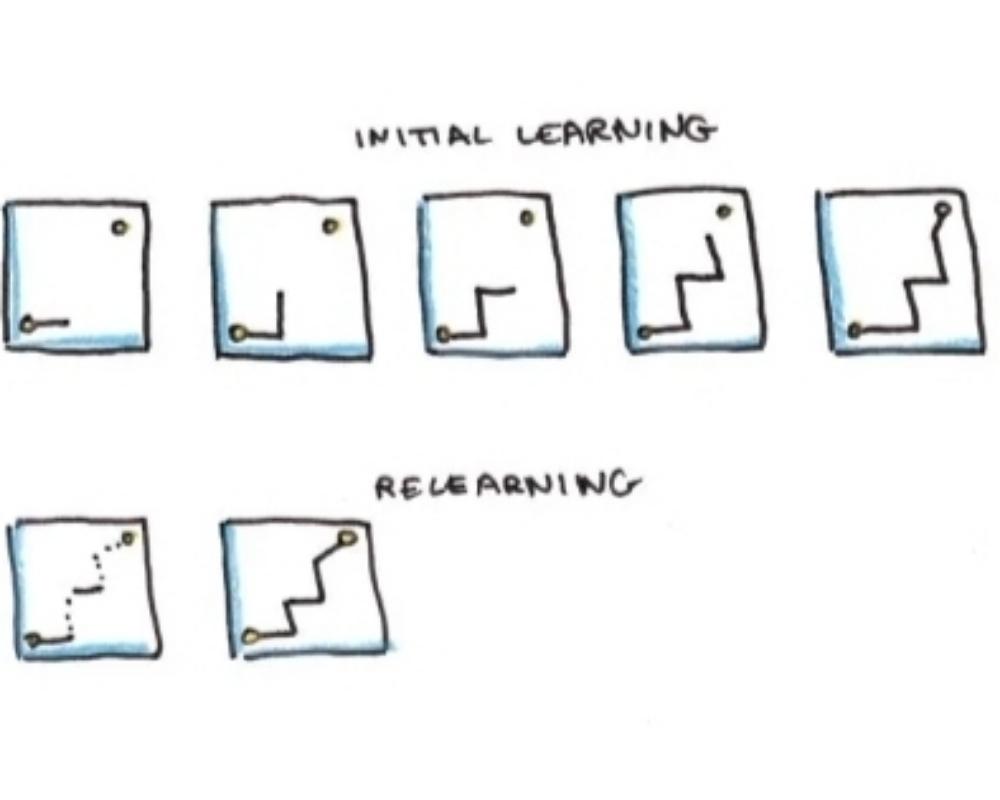10. Relearning is relatively fast.