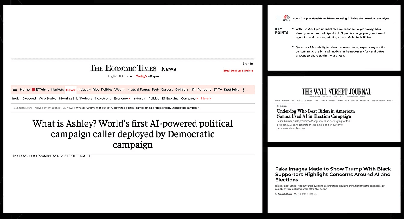 Recent news about AI in election campaigns