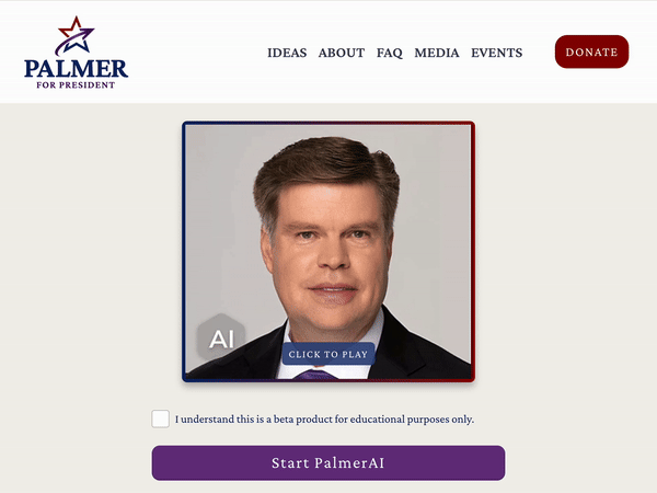 PALMER AI:  AI TALKING VIDEO AVATAR