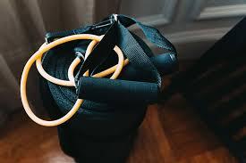 Resistance bands and a stick
